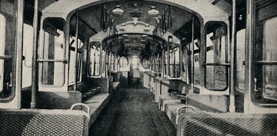 Interiør av den nyeste typen rørvogn, 1926 av Unbekannt