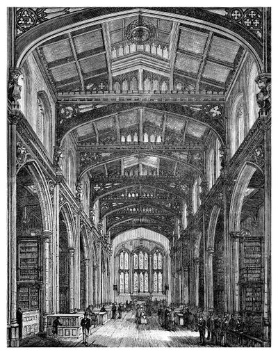 Interiør av biblioteket, Guildhall, City of London, 1886 av Unbekannt