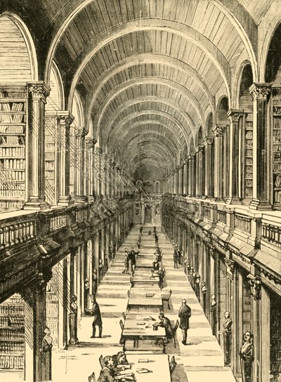 Interiør av biblioteket, Trinity College, 1898. av Unbekannt
