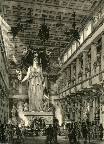 Interiør av Parthenon, restaurert, 1890. av Unbekannt