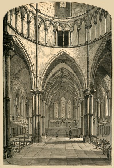Interiør i tempelkirken, 1870, 1897. av Unbekannt