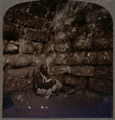 Interiør av Lasarus grav, ca 1900 av Unbekannt