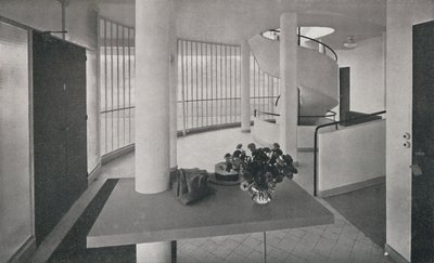 Interiør i villaen på Poissy, 1933 av Unbekannt