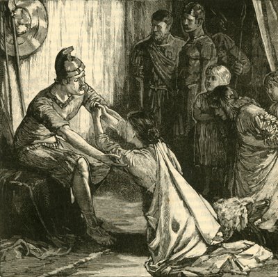 Intervju mellom Coriolanus og hans kone og mor, 1890. av Unbekannt