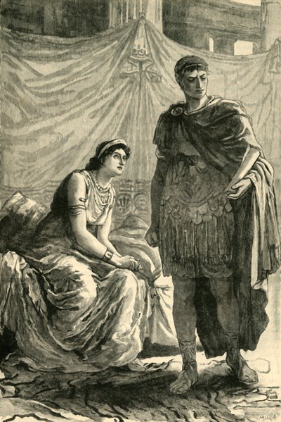 Intervju mellom Octavian og Cleopatra, 1890. av Unbekannt