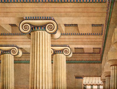 Ionic Hall i Akropolis i Athen, Hellas, 1928. av Unbekannt