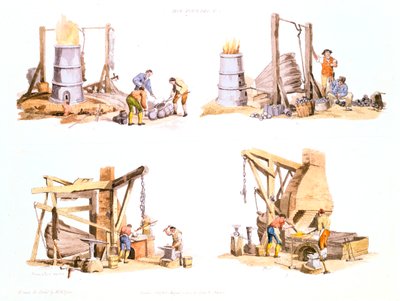 Jernstøperi, 1802 av Unbekannt