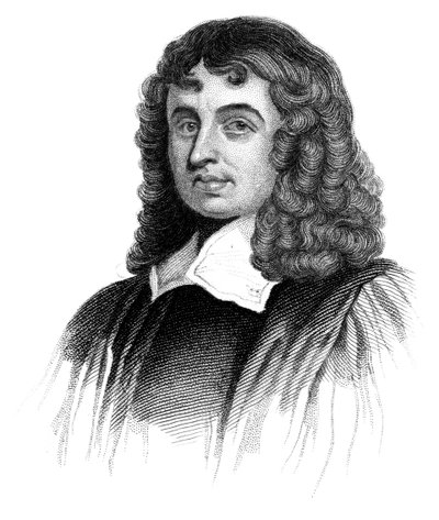 Isaac Barrow , engelsk klassisk lærd, teolog og matematiker fra 1600-tallet, c1850 av Unbekannt
