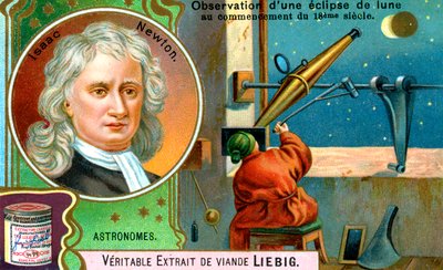 Isaac Newton , engelsk matematiker, astronom og fysiker, c1900 av Unbekannt