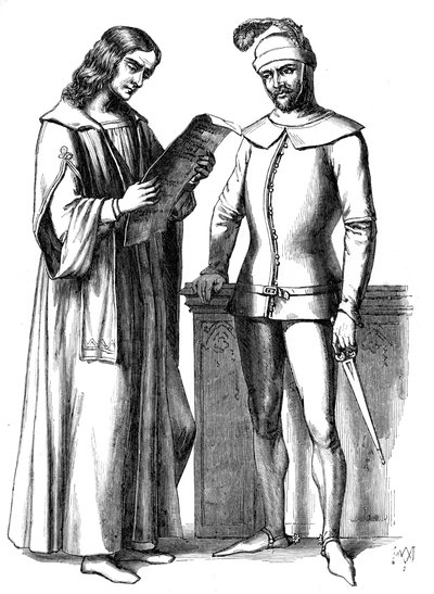 Italienske kostymer fra 1400-tallet 1849 av Unbekannt