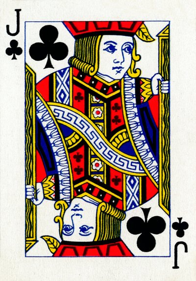 Jack of Clubs fra en kortstokk med Goodall & Son Ltd.-spillekort, c1940 av Unbekannt