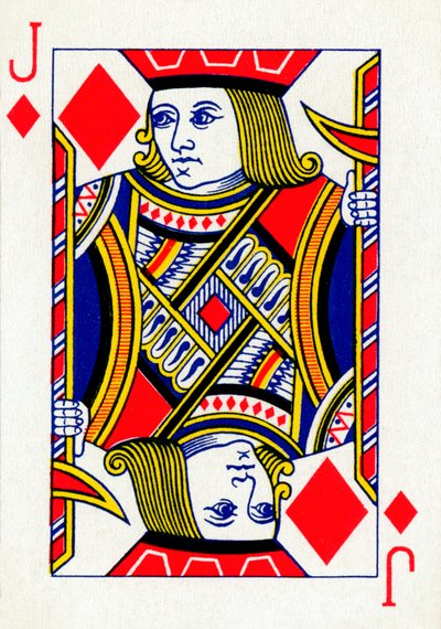 Jack of Diamonds fra en kortstokk med Goodall & Son Ltd.-spillekort, c1940 av Unbekannt