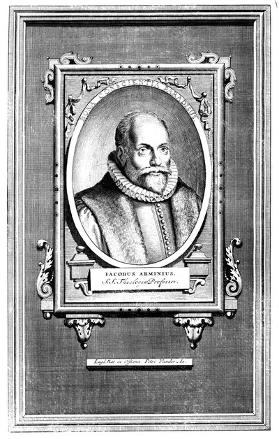 Jacobus Arminius, nederlandsk teolog og professor i teologi ved Universitetet i Leiden av Unbekannt