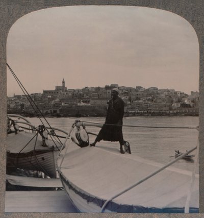 Jaffa den gamle Joppe fra havet, ca 1900 av Unbekannt