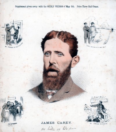 James Carey, irsk republikaner og informant, 1883 av Unbekannt