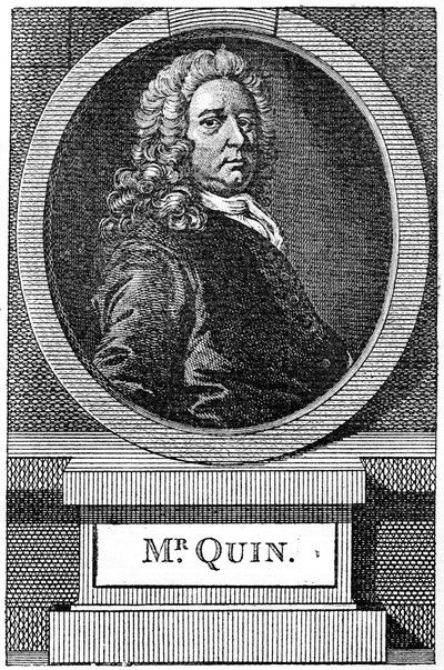 James Quin , engelsk skuespiller fra 1700-tallet, 1886 av Unbekannt