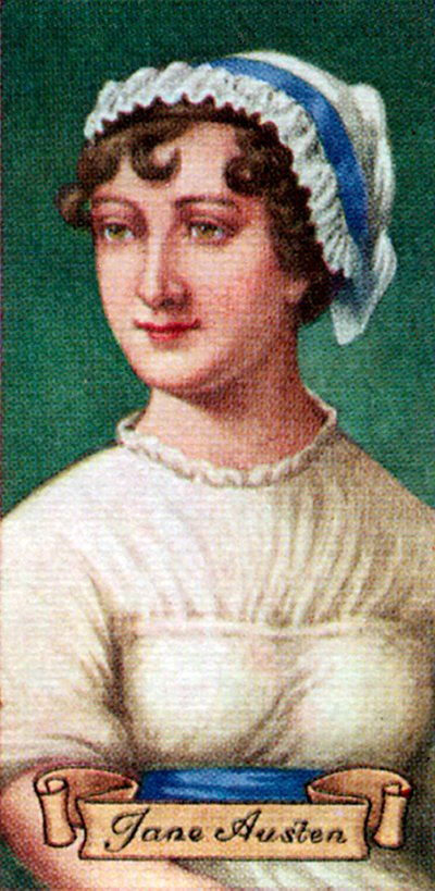 Jane Austen, hentet fra en serie sigarettkort, 1935 av Unbekannt