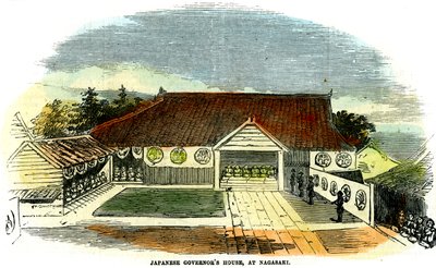 Japansk guvernørhus, i Nagasaki, Japan, 1855 av Unbekannt