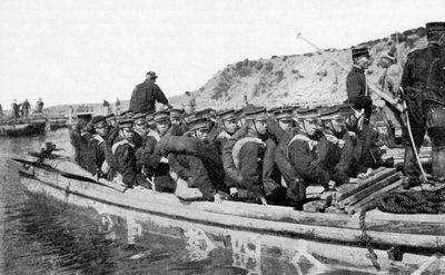 Japanske tropper lander ved Chinnampo, den russisk-japanske krigen, 1904 av Unbekannt