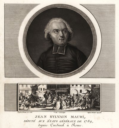 Jean-Sylvain Mauri eller Jean-Sifrein Maury (1746-1817), fransk kardinal, erkebiskop og biskop av Montefiascone av Unbekannt