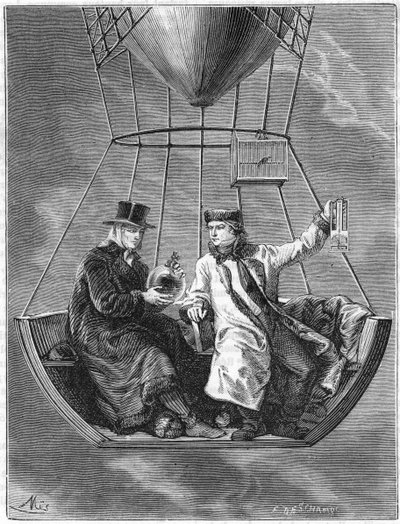 Jean Baptiste Biot og Joseph Louis Gay-Lussac, franske forskere, 1804 1870 av Unbekannt