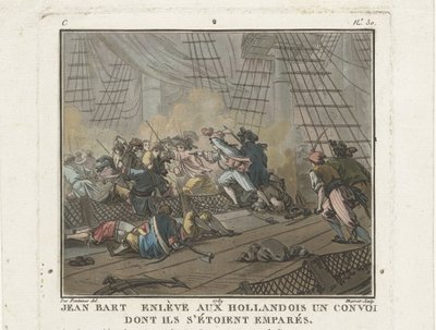 Jean Bart i slaget ved Texel 29. juni 1694, 1789. av Unbekannt
