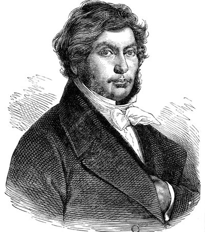 Jean Francois Champollion, fransk historiker, lingvist og egyptolog, 1800-tallet av Unbekannt