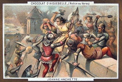 Jeanne Hachette forsvarer Beauvais, 1472, 1800-tallet av Unbekannt