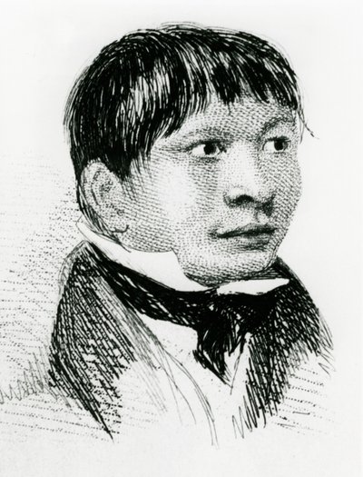 Jemmy Button, Fuegian adoptert av Fitzroy-ekspedisjonen, slik han dukket opp i 1833-1839 av Unbekannt