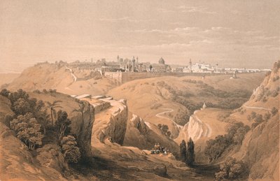 Jerusalem fra veien som fører til Betania, 1855. av Unbekannt