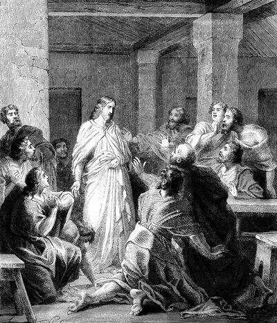 Jesus Kristus viste seg for sine disipler etter sin oppstandelse av Unbekannt