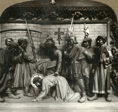 Jesus faller for andre gang under vekten av korset, ca 1920-tallet. av Unbekannt