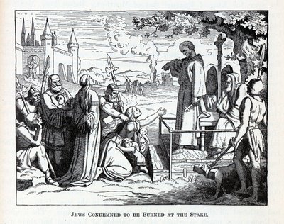 Jøder dømt til å bli brent på bålet, 1882 av Unbekannt