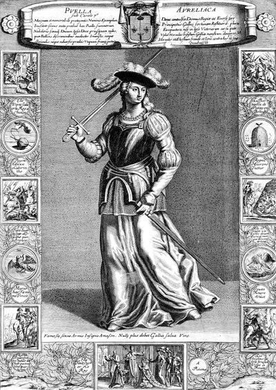 Joan of Arc, Maid of Orleans, fransk patriot og martyr fra 1400-tallet, 1700-tallet av Unbekannt