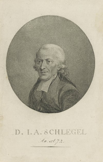 Johann Adolf Schlegel 1721-1793, ca. 1800 av Unbekannt
