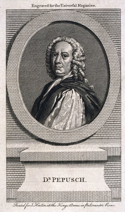 Johann Christoph Pepusch , tysk komponist og musikkteoretiker, ca 1725 av Unbekannt