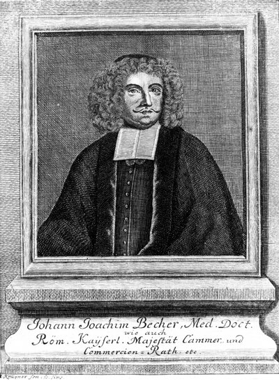 Johann Joachim Becher , tysk lege og kjemiker, ca 1670-tallet av Unbekannt