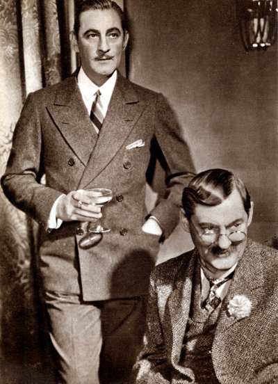 John 1882-1942 og Lionel 1878-1954 Barrymore, amerikanske scene- og filmskuespillere av Unbekannt