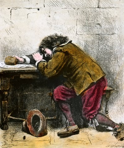 John Bunyan drømmer, 1600-tallet sent på 1800- eller begynnelsen av 1900-tallet av Unbekannt