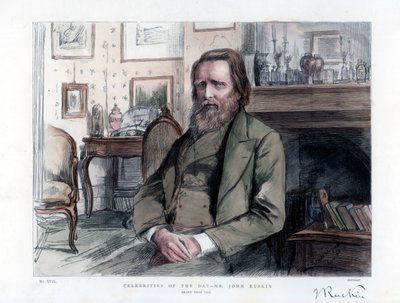 John Ruskin 1819-1900, engelsk kritiker, forfatter, poet og kunstner, 1886 av Unbekannt