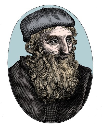 John Wycliffe, engelsk religiøs reformator fra 1300-tallet, 1500-tallet av Unbekannt