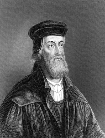 John Wycliffe, engelsk religiøs reformator fra 1300-tallet, 1882 av Unbekannt