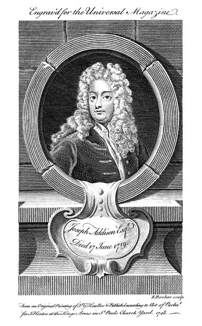 Joseph Addison , engelsk politiker og forfatter, 1800-tallet av Unbekannt