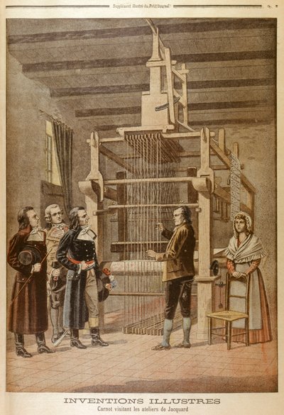 Joseph Marie Jacquard, viser vevstolen sin til Lazare Carnot, Lyon, Frankrike, 1801 1901 av Unbekannt