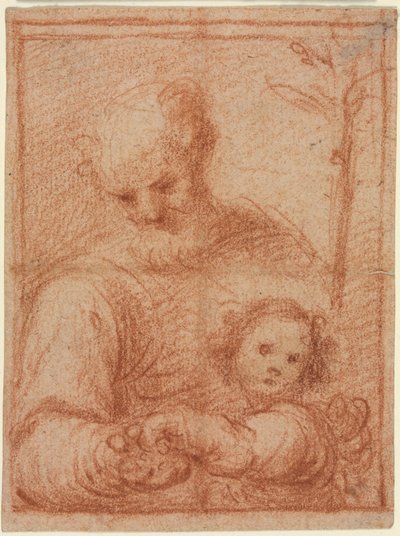 Joseph and Child recto, 1500-tallet. av Unbekannt