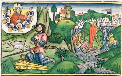 Richter 6:36: Gideon legt das Vlies aus von Unbekannt