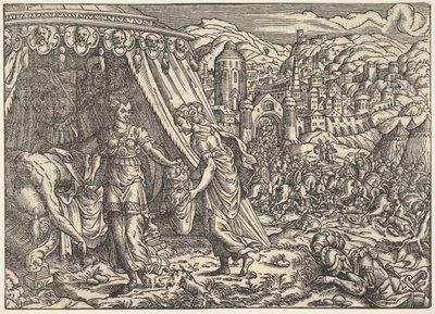 Judith og Holofernes, fra Biblia, Frankfurt, 1564. av Unbekannt