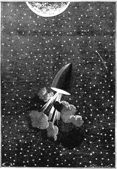 Jules Verne 1828-1905, Rundt månen, 1865 av Unbekannt