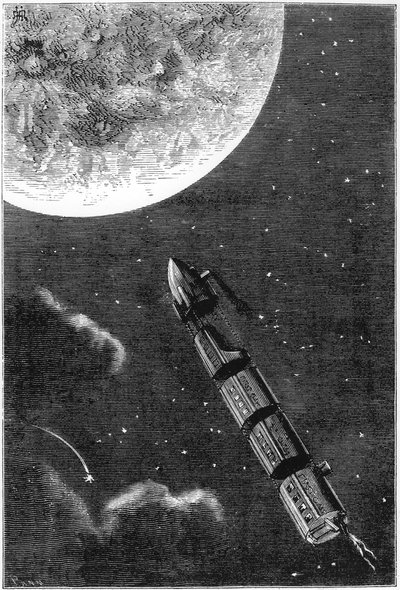 Jules Verne 1828-1905, Fra jorden til månen, 1865 av Unbekannt