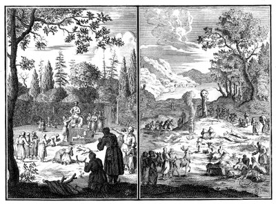 Jumala, Wirku-Accha. En guddom av Lappland, 1727-1738 av Unbekannt